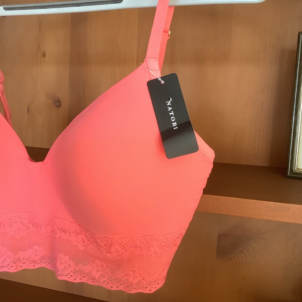 NWT Natori Bliss Perfection Contour Soft Cup Bra in Sunrise (Coral) Size 32DDD - Picture 3 of 12
